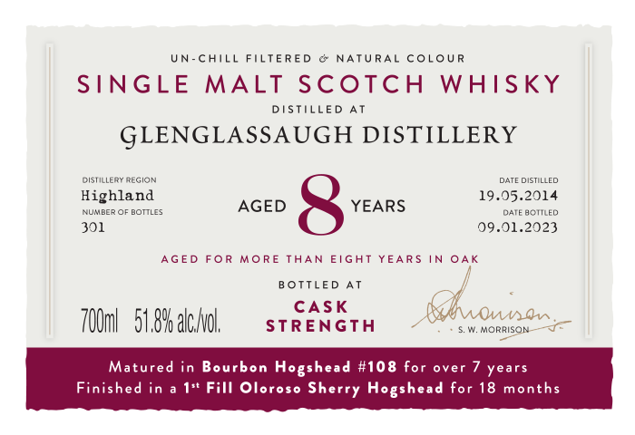 Glenglassaugh2014 label DRCC68